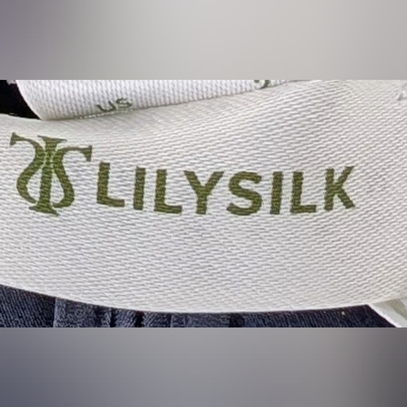 Lilysilk Full Bias Cut Silk Pants in Black Size 2 - Picture 6 of 7